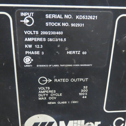 Miller CP-300 300A Wire Feed MIG Welder S-64 Feeder Wheel Package 200-230/480V