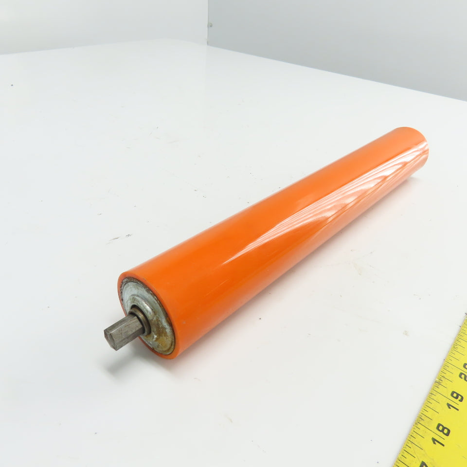 Frantz 2.14" OD x 14-1/2" Long Orange Coated Gravity Conveyor Roller