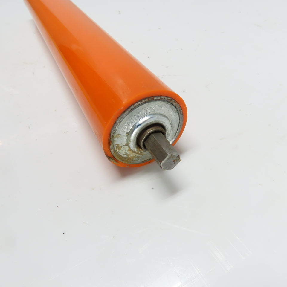 Frantz 2.14" OD x 14-1/2" Long Orange Coated Gravity Conveyor Roller