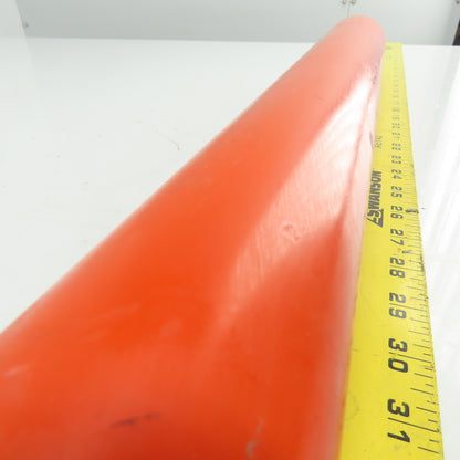 2.84" OD x 21" BF Orange Coated Gravity Conveyor Roller 22-1/2" OAL