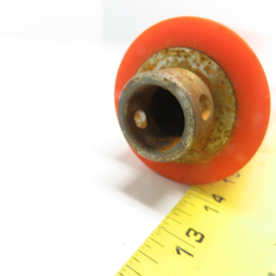 2.84" OD x 21" BF Orange Coated Gravity Conveyor Roller 22-1/2" OAL