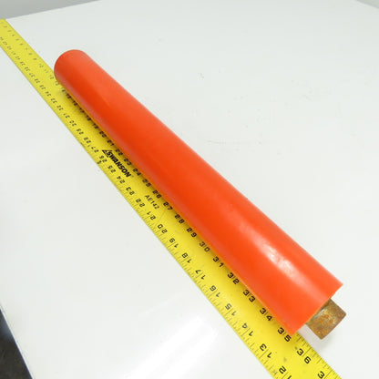 2.84" OD x 21" BF Orange Coated Gravity Conveyor Roller 22-1/2" OAL