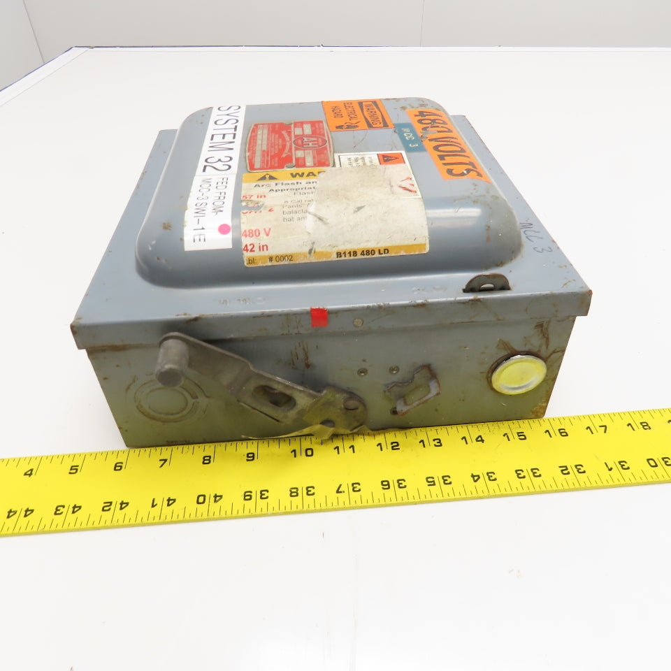 Arrow Hart 27209 30A 3P 600V Non Fused Safety Disconnect Switch