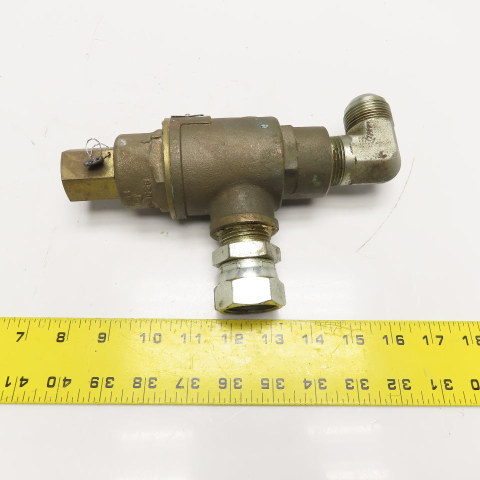 Kunkle 0020-E02-MG 1" Safety Pressure Relief Valve 35PSIG Set 21GPM 90° Ports