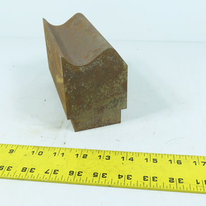 663 6" Long Press Brake Radius Bottom Die Curling Offset Female Concave 3.25" H