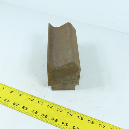 663 6" Long Press Brake Radius Bottom Die Curling Offset Female Concave 3.25" H