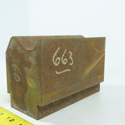 663 6" Long Press Brake Radius Bottom Die Curling Offset Female Concave 3.25" H