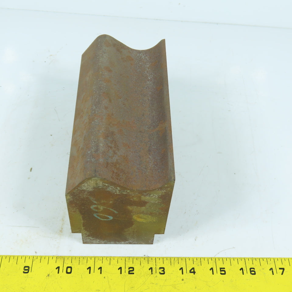 663 6" Long Press Brake Radius Bottom Die Curling Offset Female Concave 3.25" H