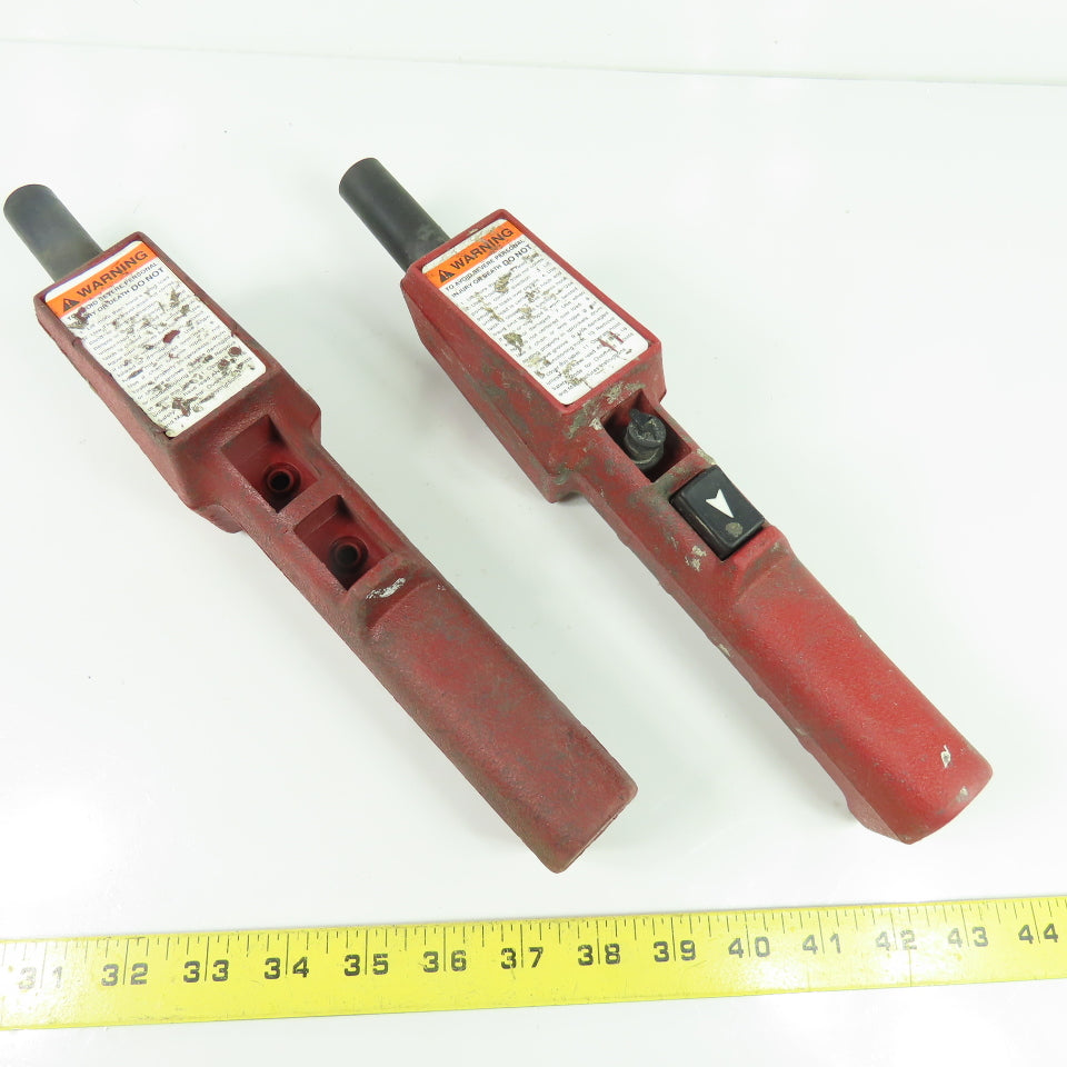 2-Button Up/Down Hoist Pendant Control Station (Missing Button) Lot Of 2