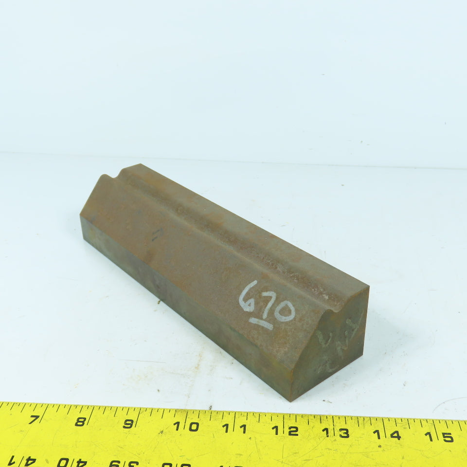 9-1/2" Long Press Brake Radius Die Block 3/8" Opening 2.375" x 2" H