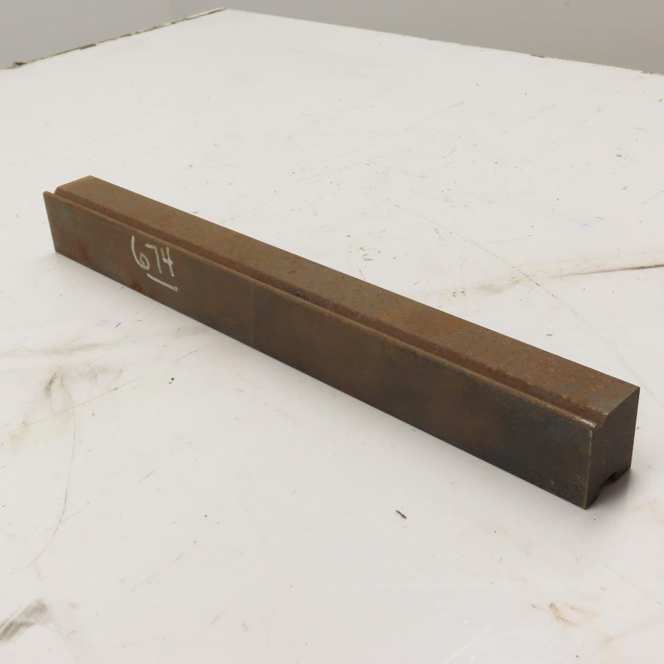 17.25" Long Press Brake Tipped Angle Die Block 1.5" x 1.8" H 1/2" Tang