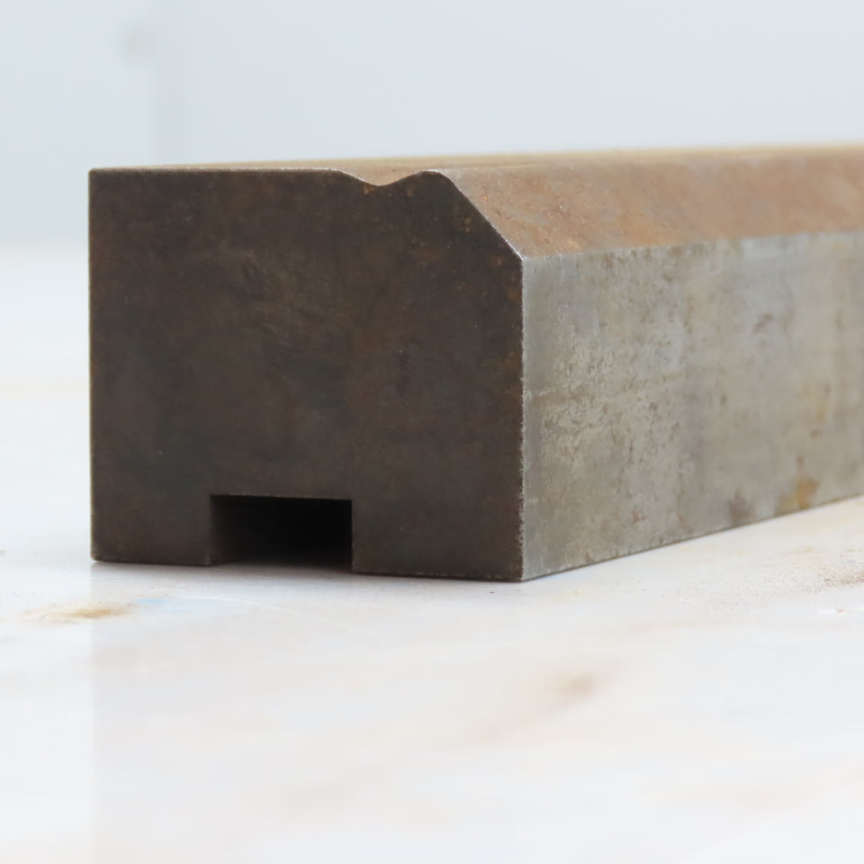 38" L Press Brake Tipped Angle Radius Forming Die Block 1.75" x 1.5" H 1/2" Tang