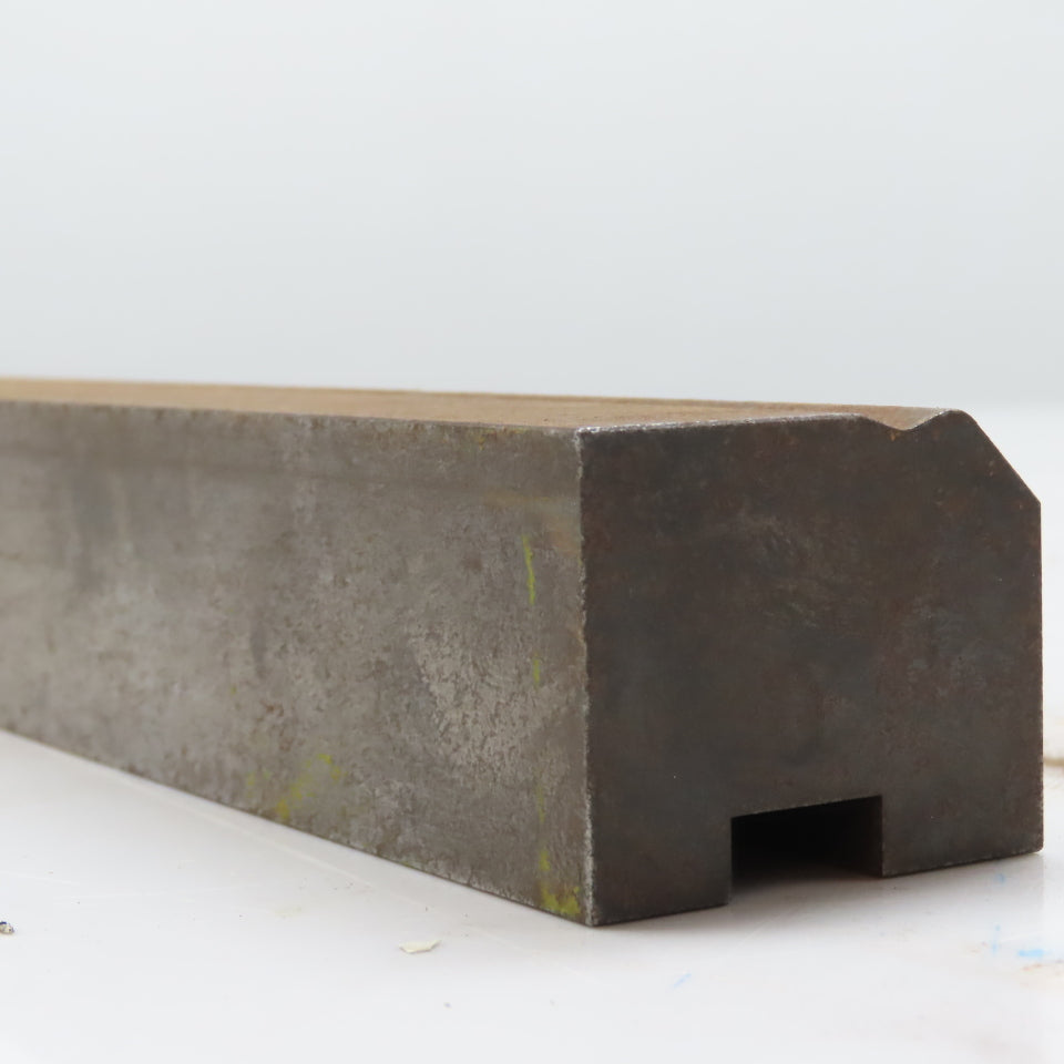 38" L Press Brake Tipped Angle Radius Forming Die Block 1.75" x 1.5" H 1/2" Tang