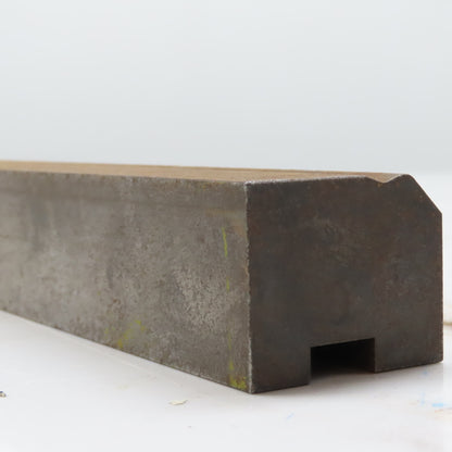 38" L Press Brake Tipped Angle Radius Forming Die Block 1.75" x 1.5" H 1/2" Tang