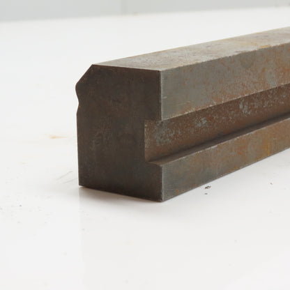 38" L Press Brake Tipped Angle Radius Forming Die Block 1.75" x 1.5" H 1/2" Tang