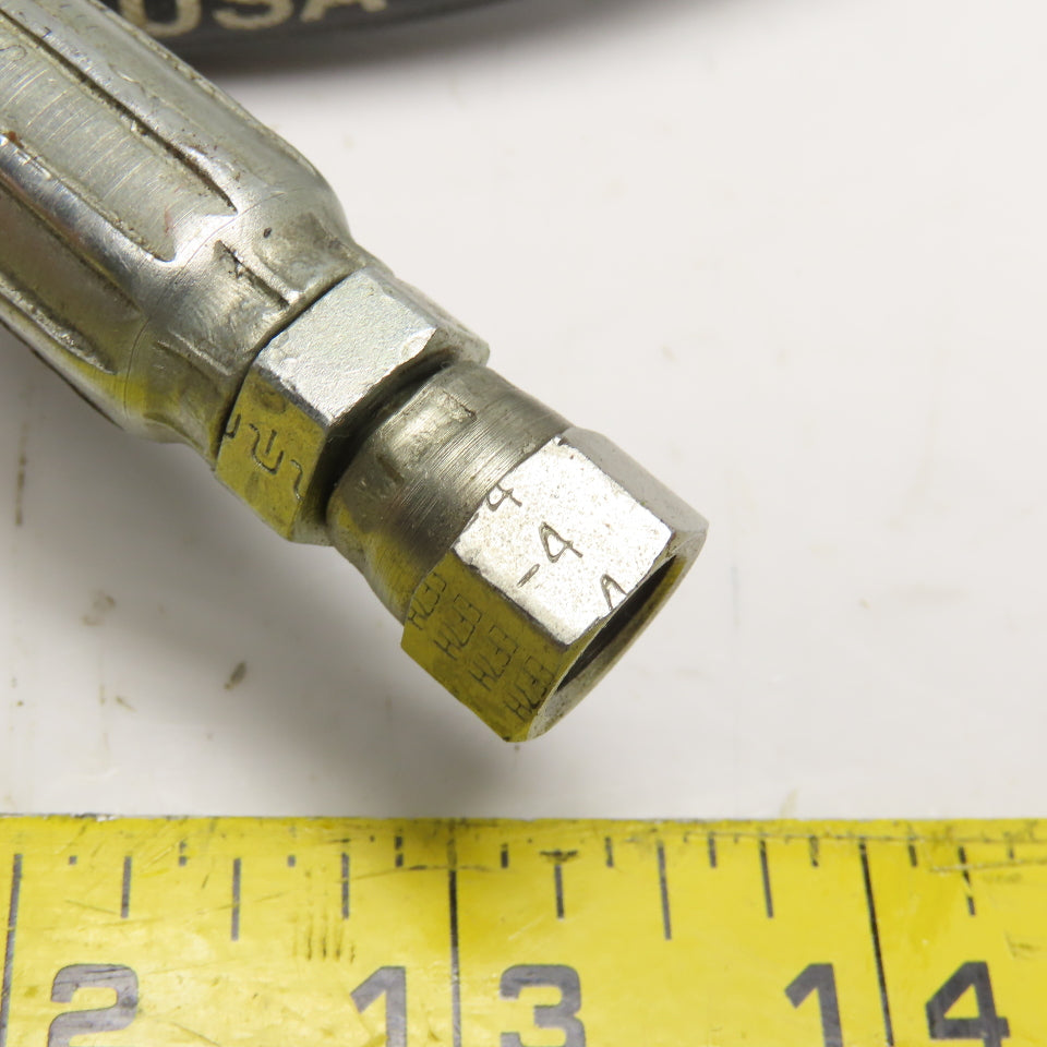 Parker 1/4" Hydraulic Hose 3/8"(-6) x 1/4"(-4) JIC Swivel Female Ends 50" Long
