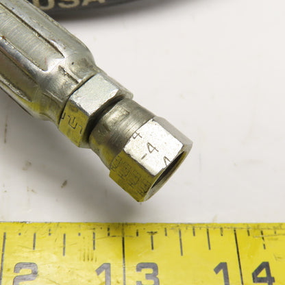 Parker 1/4" Hydraulic Hose 3/8"(-6) x 1/4"(-4) JIC Swivel Female Ends 50" Long