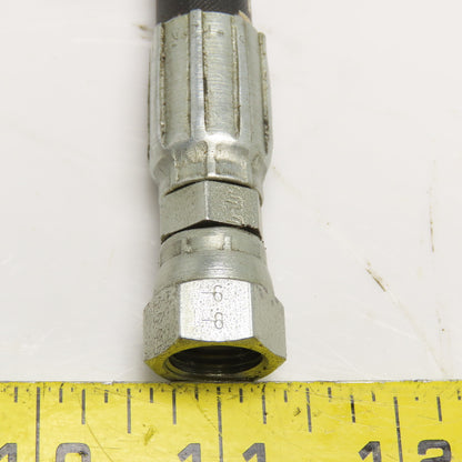 Parker 1/4" Hydraulic Hose 3/8"(-6) x 1/4"(-4) JIC Swivel Female Ends 50" Long