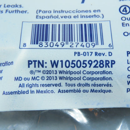 Whirlpool W10505928RP Refrigerator Ice Water Connector Hose 7' Long Lot of 4