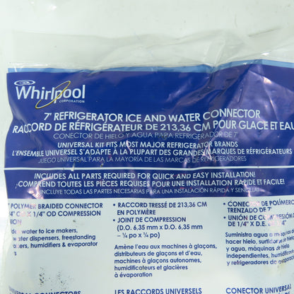 Whirlpool W10505928RP Refrigerator Ice Water Connector Hose 7' Long Lot of 4