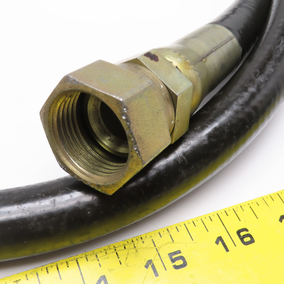 Parker 1/2" Hydraulic Hose 5/8" x 3/4" Female JIC Swivel Ends 63"