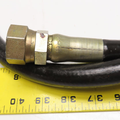 Parker 1/2" Hydraulic Hose 5/8" x 3/4" Female JIC Swivel Ends 63"