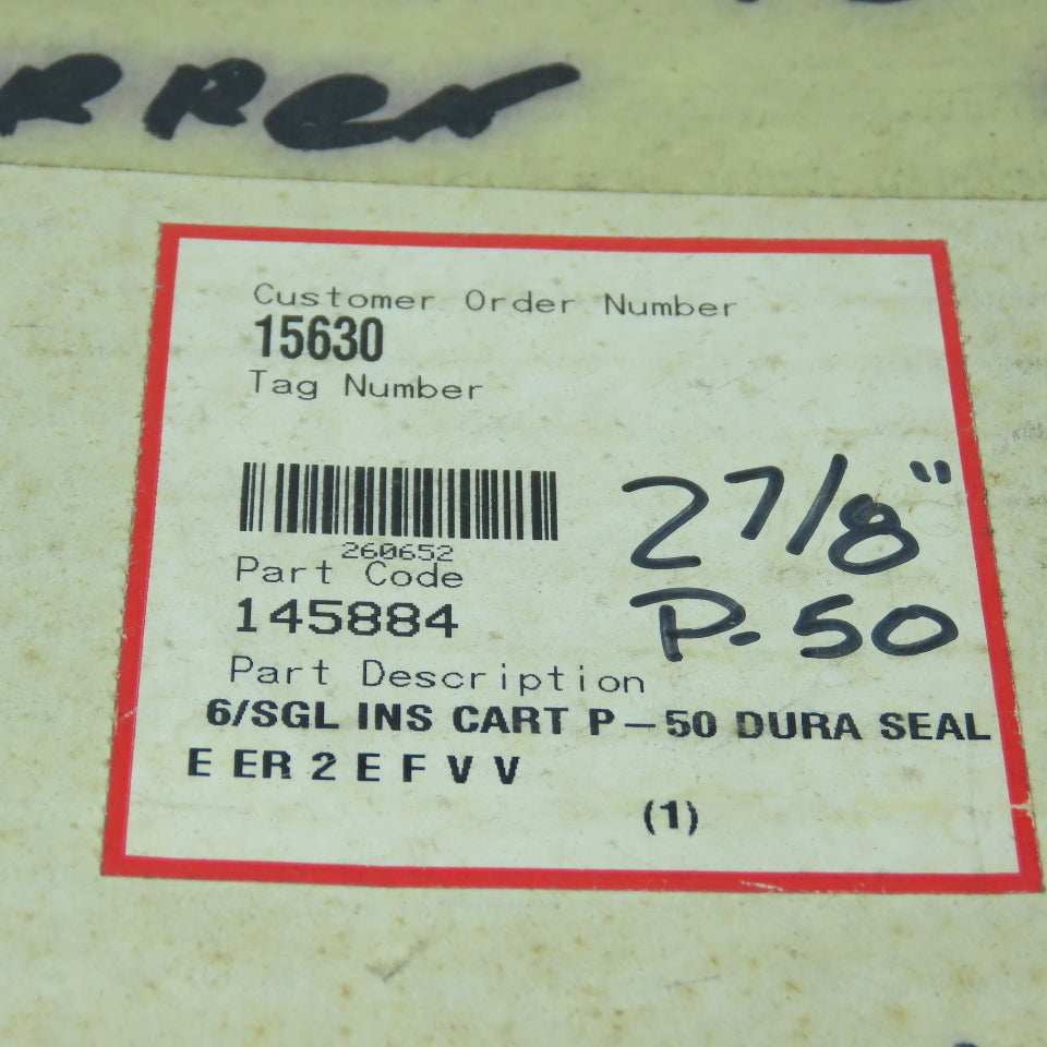 Flowserve 145884 P-50 Dura Seal Single Mechanical Cartridge Seal 2-7/8" P-50