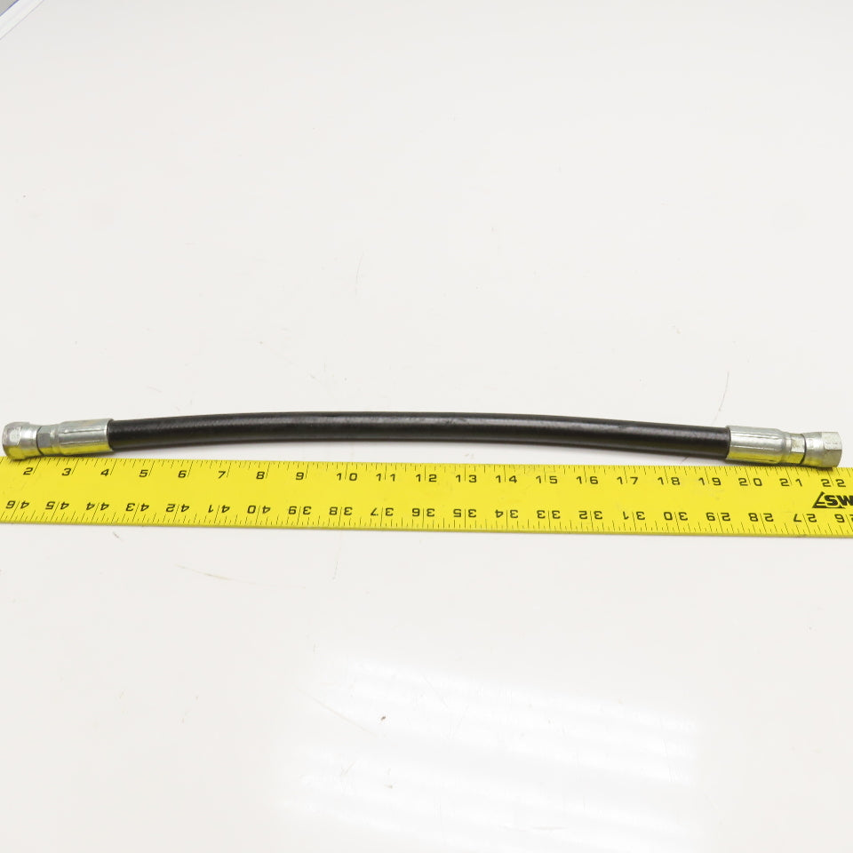 Parker 3/8" Hydraulic Hose 1/2" (-8) x 1/2" (-8) Female JIC Swivel Ends 21"