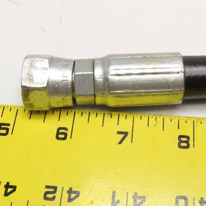 Parker 3/8" Hydraulic Hose 1/2" (-8) x 1/2" (-8) Female JIC Swivel Ends 21"
