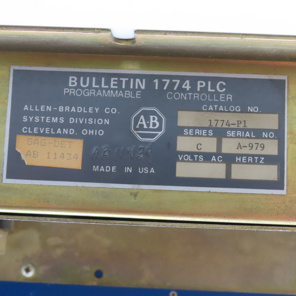 Allen-Bradley 1774-P1 PLC Programmable Controller & Power Supply 5VDC 50A