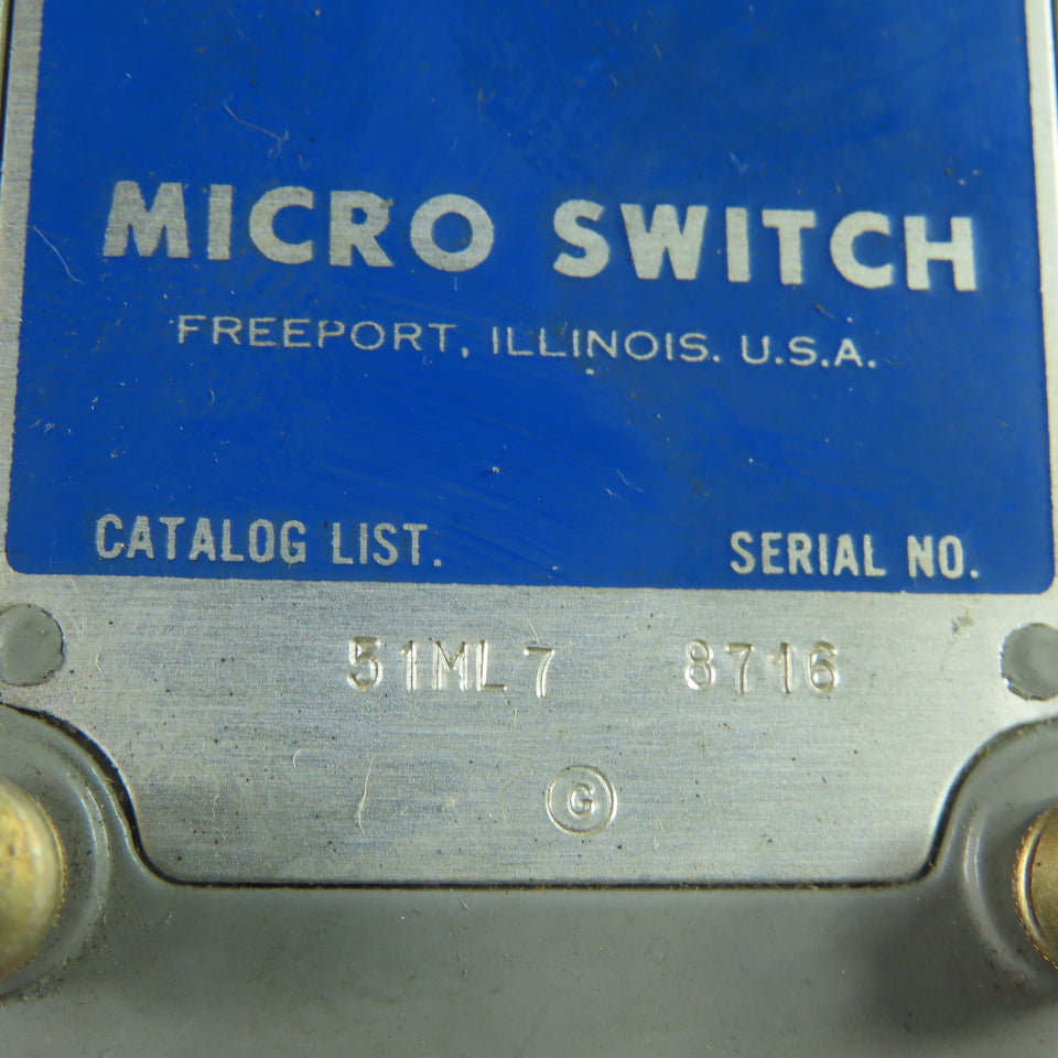Micro Switch 51ML7 Precision Limit Switch with Roller Lever Actuator