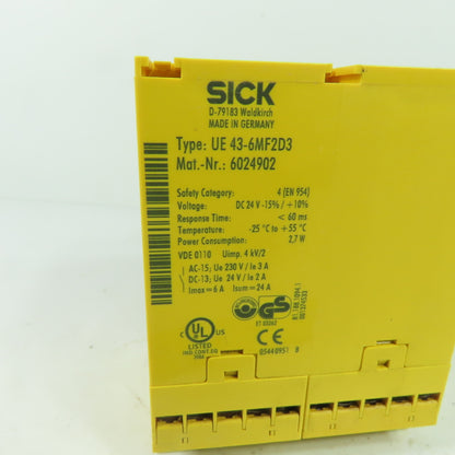 SICK 6024902 UE 43-6MF2D3 Intelliface Safety Relay 24VDC Safety Category 4