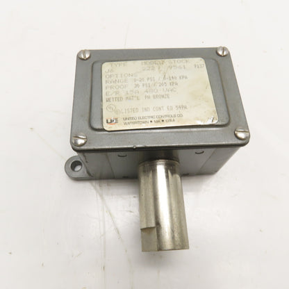 United Electric Controls J6 222 9561 Pressure Switch 0-20 PSI 480V 1/4" NPT