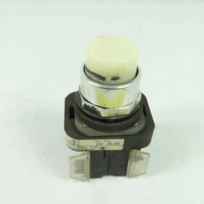 Allen-Bradley 800T-QB24 Ser T White lluminated Momentary Push Button 24V AC/DC
