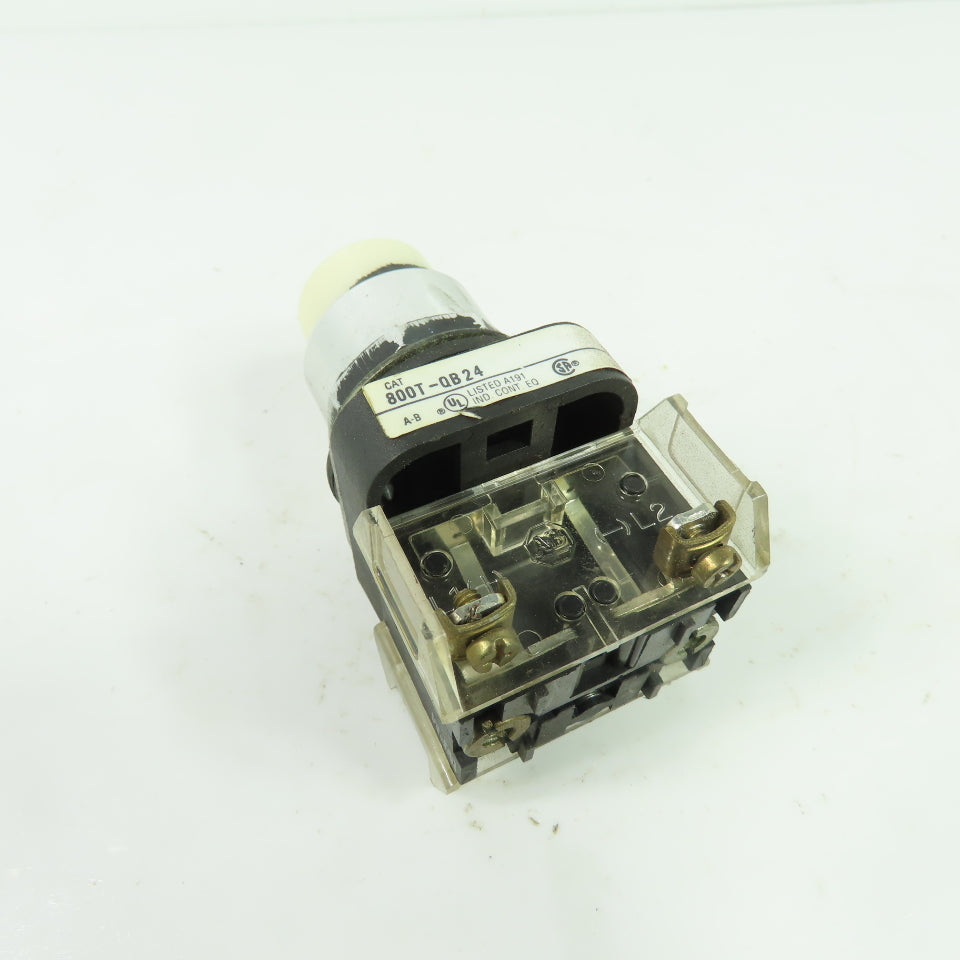 Allen-Bradley 800T-QB24 Ser T White lluminated Momentary Push Button 24V AC/DC
