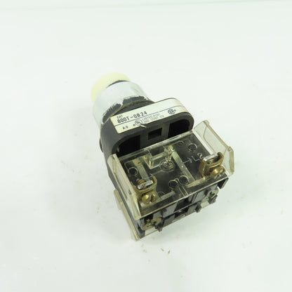 Allen-Bradley 800T-QB24 Ser T White lluminated Momentary Push Button 24V AC/DC
