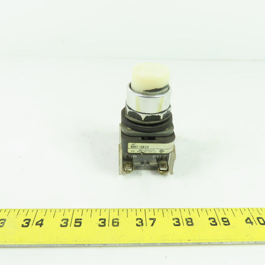 Allen-Bradley 800T-QB24 Ser T White lluminated Momentary Push Button 24V AC/DC