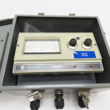 Foxboro Balsbaugh 2220-A02W-JR 120VAC pH Monitor High/Low Alarm