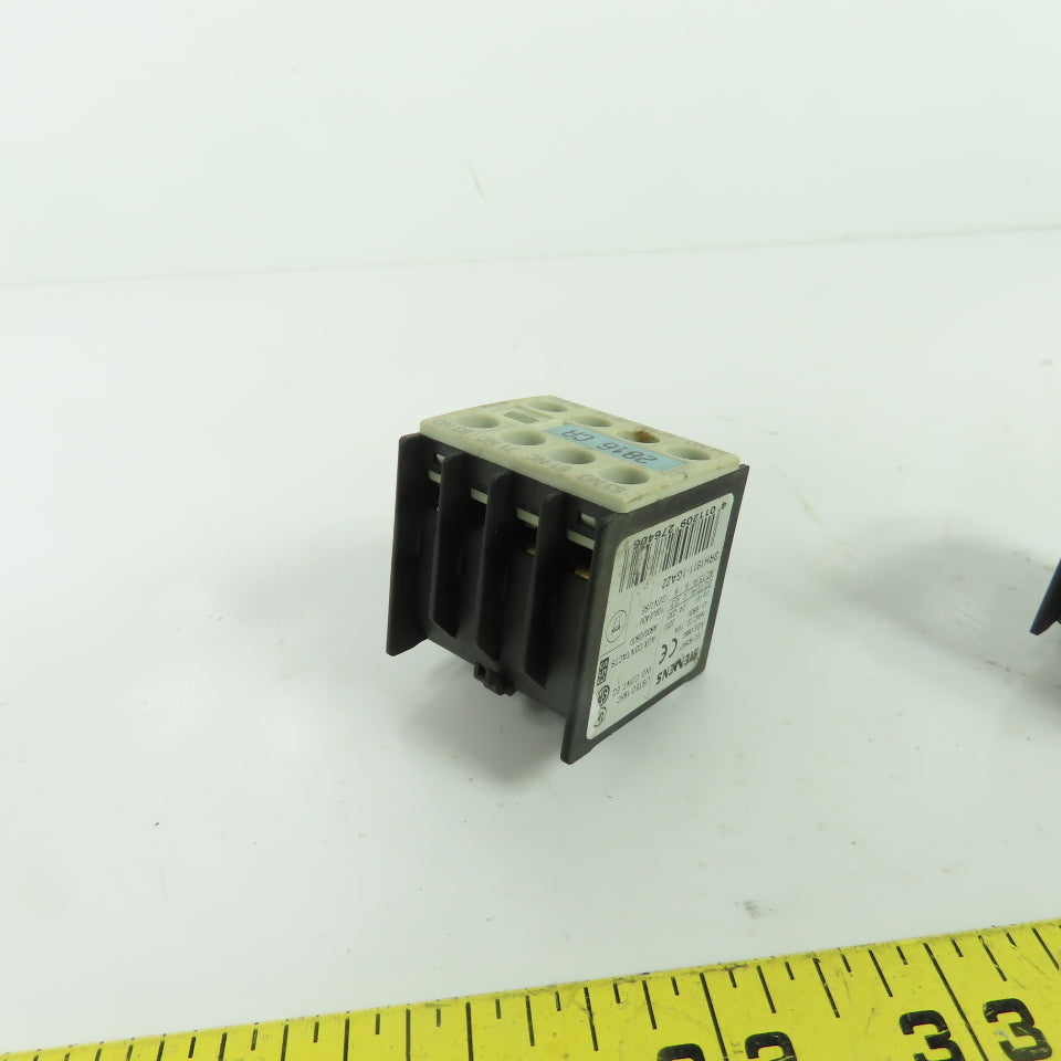 Siemens 3RH1911-1GA22 Auxiliary Contact Block 690V 10A A600/Q600 Lot of 3