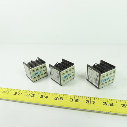 Siemens 3RH1911-1GA22 Auxiliary Contact Block 690V 10A A600/Q600 Lot of 3