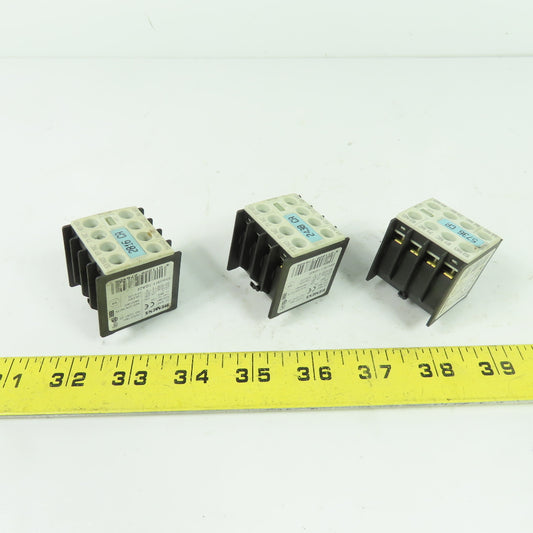 Siemens 3RH1911-1GA22 Auxiliary Contact Block 690V 10A A600/Q600 Lot of 3