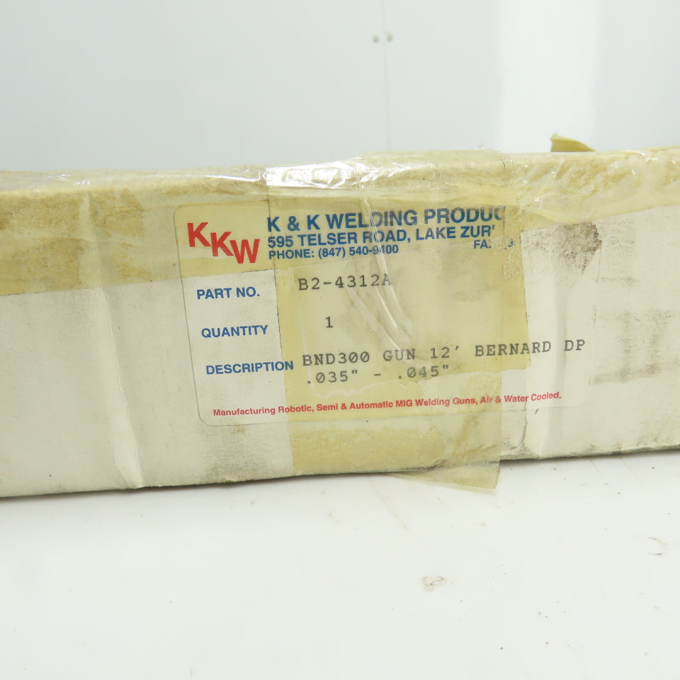 K & K Welding Products, Inc. B2-4312A BND300 MIG Welding Gun 12' 300A Bernard DP