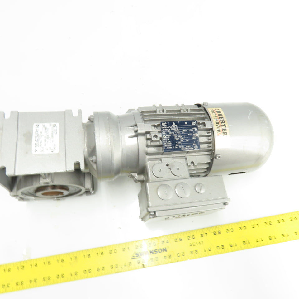 Nord SK 1SI63-IEC71-71L/4 CUS 0.5HP Gear Motor 100:1 Ratio 17 RPM Out 230/460V