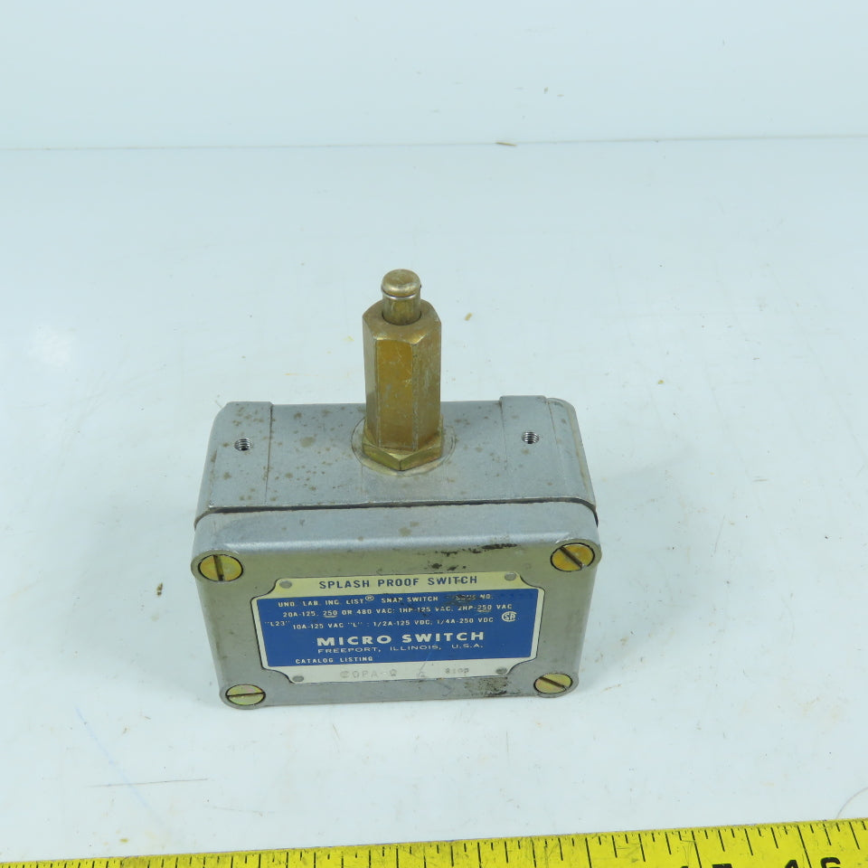 Micro Switch OPA-Q Splash Proof Snap Switch Plunger Actuator 20A 480V