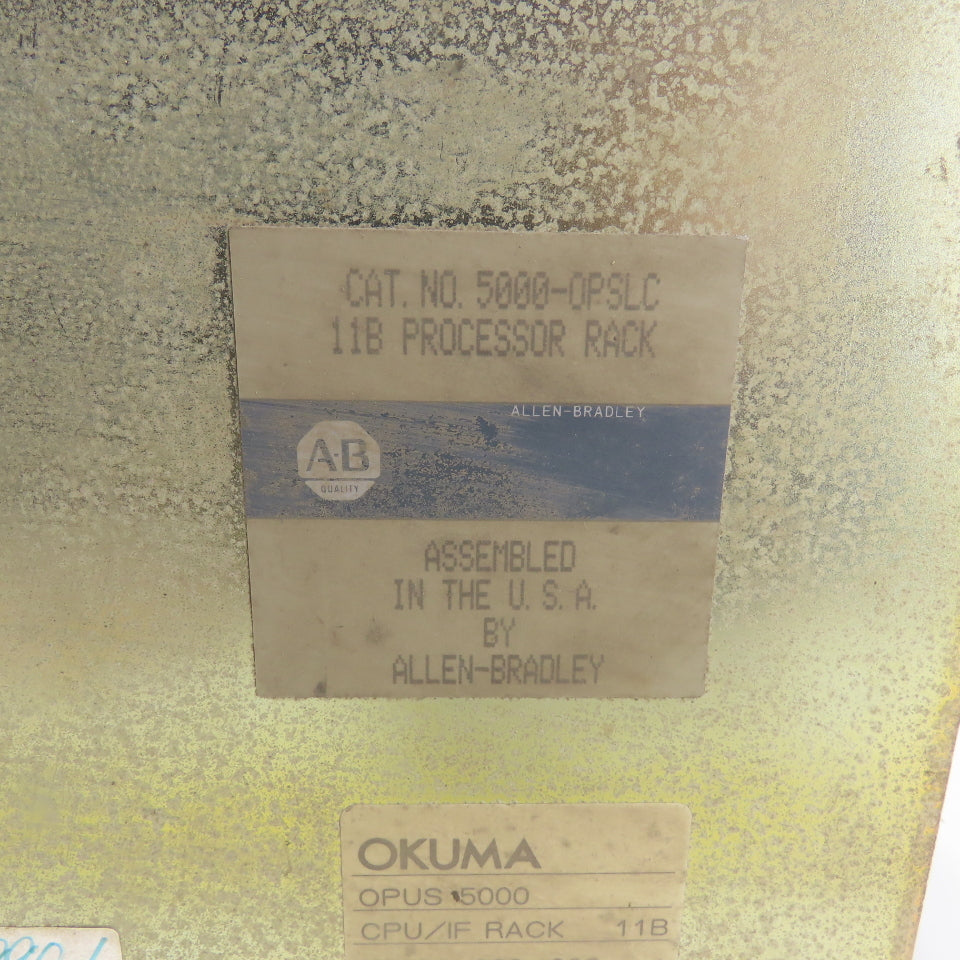 Allen-Bradley E7191-090-002 5000-OPSLC 11B Processor Rack Okuma Opus 5000 CPU/IF