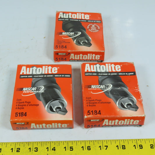 Autolite 5184 Copper Core Spark Plugs NASCAR Performance Lot of 12