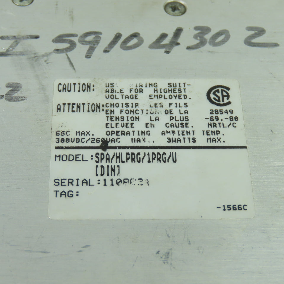 Moore Industries SPA/HLPRG/1PRG/U SPA Site Programmable Alarm 300VDC 260VAC 3W