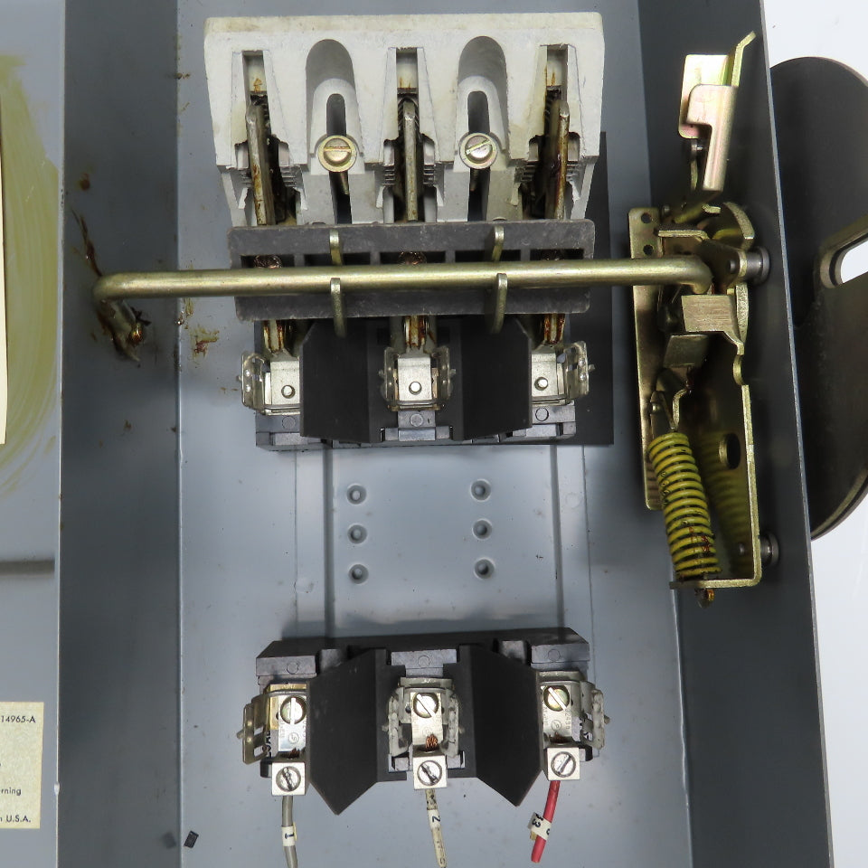 Westinghouse JHF361 600VAC 20Hp 3Ph 3 Pole Fused Safety Disconnect Switch