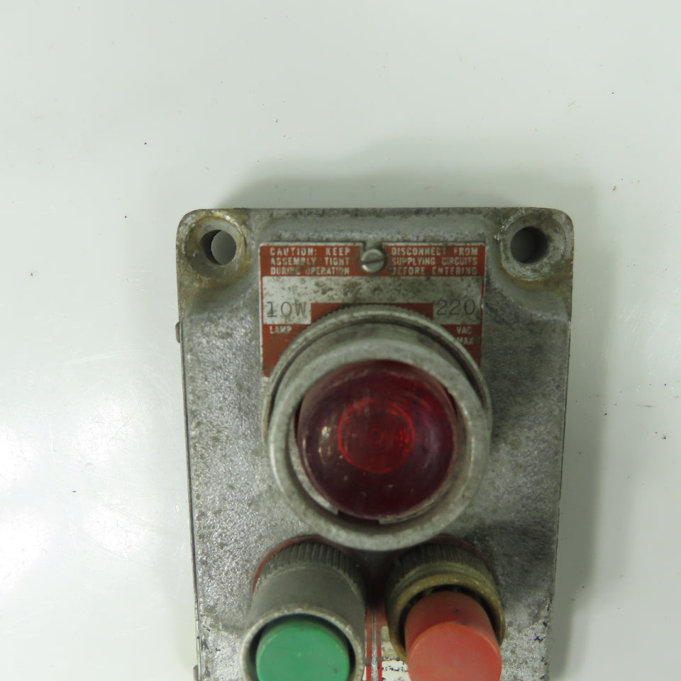 Killark XCS-0A16 Hazardous Location Start Stop Push Button Station 220VAC