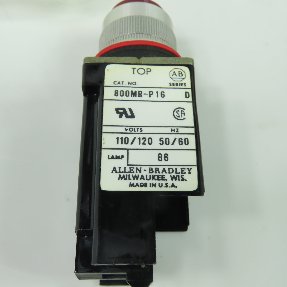 Allen-Bradley 800MR-P16 Oiltight Transformer Type Pilot Light 120V 50/60Hz